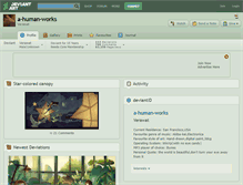 Tablet Screenshot of a-human-works.deviantart.com