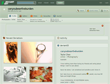 Tablet Screenshot of canyoubeartheburden.deviantart.com