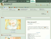 Tablet Screenshot of moongodess157.deviantart.com