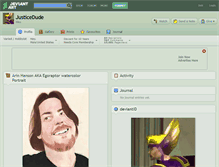 Tablet Screenshot of justicedude.deviantart.com