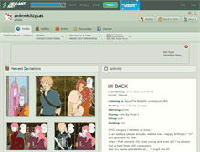 Tablet Screenshot of animekittycat.deviantart.com