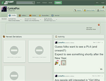 Tablet Screenshot of cynicalfox.deviantart.com