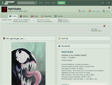 Tablet Screenshot of matrixbabe.deviantart.com