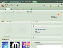 Tablet Screenshot of pinkcarnationbunny.deviantart.com