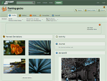 Tablet Screenshot of flaming-gecko.deviantart.com