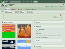 Tablet Screenshot of corey7776777.deviantart.com