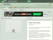 Tablet Screenshot of iloveknives.deviantart.com