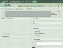 Tablet Screenshot of haleybop.deviantart.com
