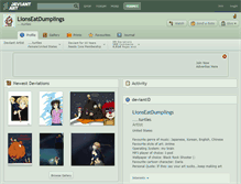 Tablet Screenshot of lionseatdumplings.deviantart.com