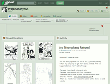 Tablet Screenshot of projectanonymus.deviantart.com