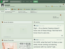 Tablet Screenshot of baneplz.deviantart.com