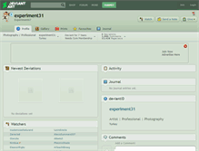 Tablet Screenshot of experiment31.deviantart.com