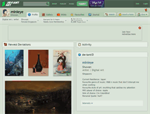 Tablet Screenshot of minieye.deviantart.com