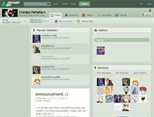 Tablet Screenshot of creepy-hetalia.deviantart.com