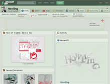 Tablet Screenshot of howlling.deviantart.com