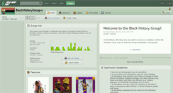 Desktop Screenshot of blackhistorygroup.deviantart.com
