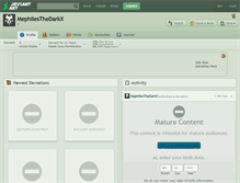 Tablet Screenshot of mephilesthedarkx.deviantart.com