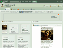 Tablet Screenshot of joeyliverwurst.deviantart.com