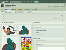 Tablet Screenshot of lefthandedsock.deviantart.com