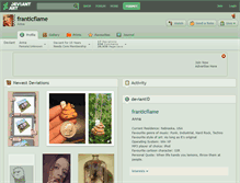 Tablet Screenshot of franticflame.deviantart.com