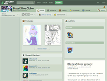 Tablet Screenshot of blazexsilverclub.deviantart.com