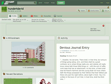 Tablet Screenshot of hundertdavid.deviantart.com