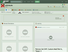 Tablet Screenshot of leticialatx.deviantart.com