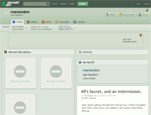 Tablet Screenshot of manrandom.deviantart.com
