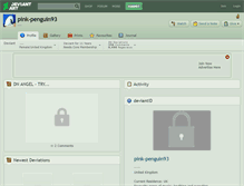 Tablet Screenshot of pink-penguin93.deviantart.com