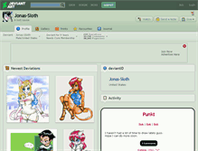Tablet Screenshot of jonas-sloth.deviantart.com