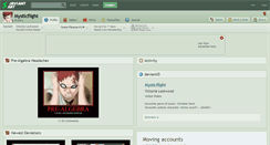 Desktop Screenshot of mysticflight.deviantart.com