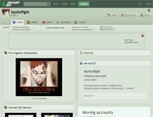 Tablet Screenshot of mysticflight.deviantart.com