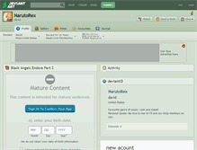 Tablet Screenshot of narutorex.deviantart.com