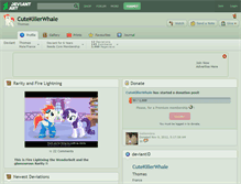 Tablet Screenshot of cutekillerwhale.deviantart.com