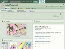 Tablet Screenshot of dontaskflutterbitch.deviantart.com