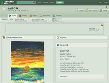 Tablet Screenshot of justin33k.deviantart.com