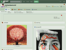 Tablet Screenshot of myhandsarecold.deviantart.com