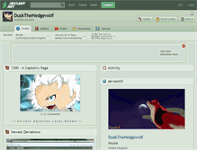 Tablet Screenshot of duskthehedgewolf.deviantart.com