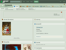Tablet Screenshot of christycat.deviantart.com