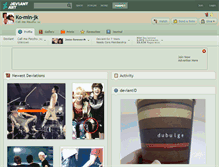 Tablet Screenshot of ko-min-jk.deviantart.com