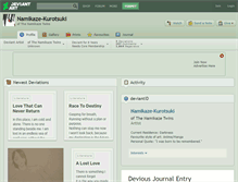 Tablet Screenshot of namikaze-kurotsuki.deviantart.com