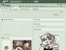 Tablet Screenshot of nolalala.deviantart.com