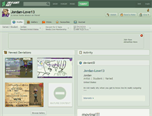 Tablet Screenshot of jordan-love13.deviantart.com