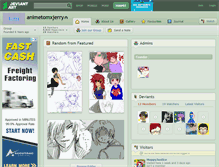 Tablet Screenshot of animetomxjerry.deviantart.com