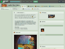 Tablet Screenshot of justin-fan-club.deviantart.com