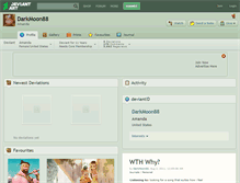 Tablet Screenshot of darkmoon88.deviantart.com