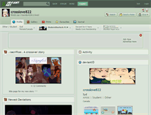 Tablet Screenshot of crosslove822.deviantart.com