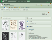 Tablet Screenshot of camelchild.deviantart.com