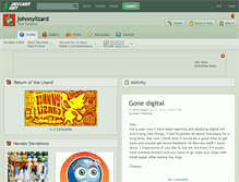 Tablet Screenshot of johnnylizard.deviantart.com
