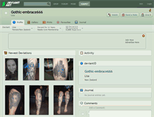 Tablet Screenshot of gothic-embrace666.deviantart.com